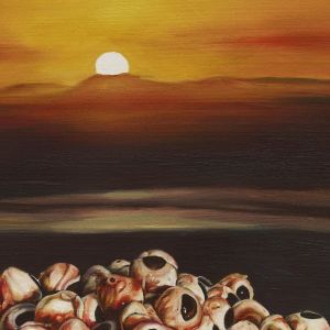 yeux d'animaux dans un paysage3 38x32cm 2026 